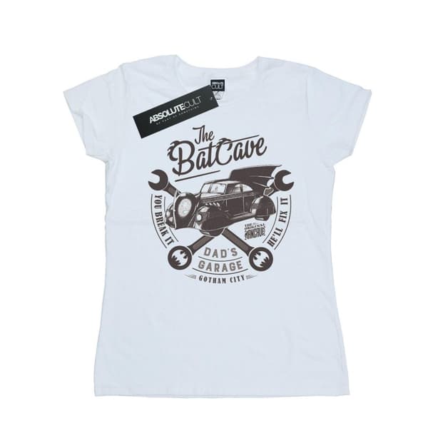 DC Comics Womens/Ladies Batman Dad´s Garage Cotton T-Shirt