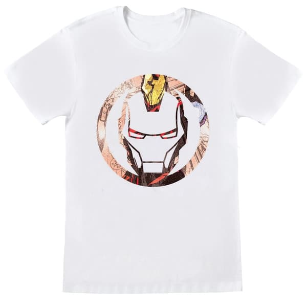 Marvel Girls Iron Man Montage Symbol Cotton T-Shirt