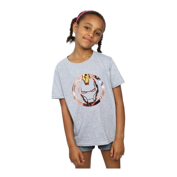 Marvel Girls Iron Man Montage Symbol Cotton T-Shirt