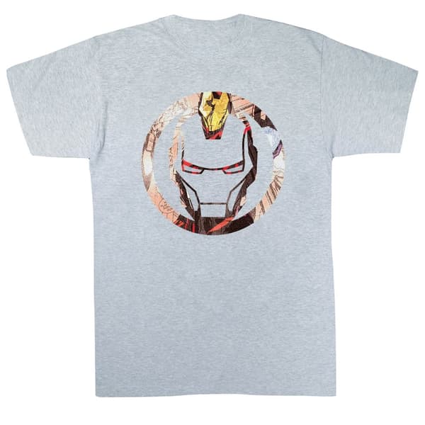 Marvel Girls Iron Man Montage Symbol Cotton T-Shirt
