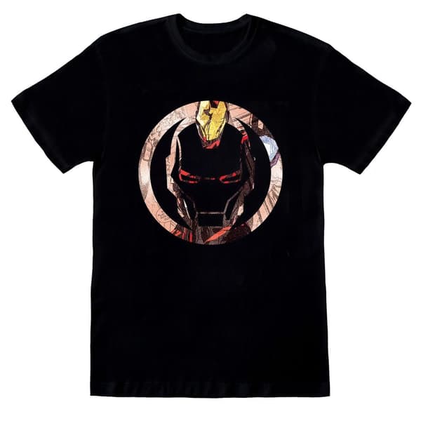 Marvel Girls Iron Man Montage Symbol Cotton T-Shirt