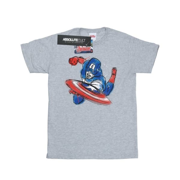 Marvel Herr Avengers Captain America Spray T-shirt