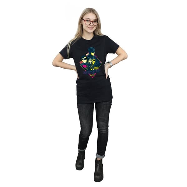 DC Comics Dam/kvinnor Batman TV Series Character Pop Art Boyfriend T-shirt i bomull