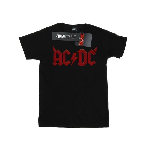 AC/DC T-shirt i bomull med Horns-logga för flickor