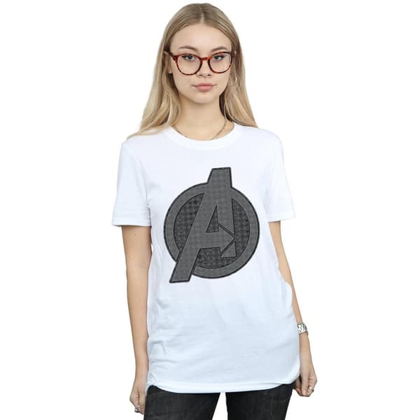 Marvel Womens/Ladies Avengers Endgame Iconic Logo Cotton Boyfriend T-Shirt
