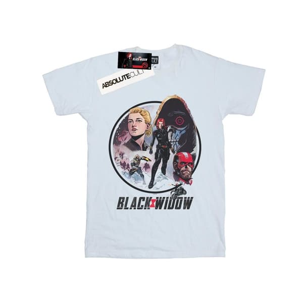 Marvel Black Widow Movie Vintage Circle T-shirt för herrar White XL