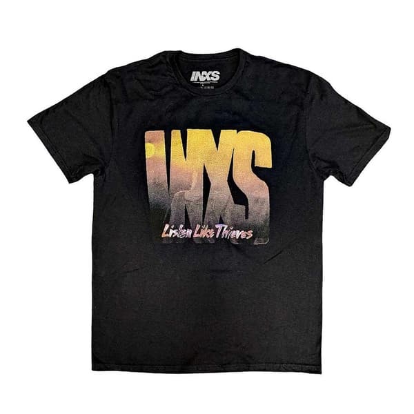 INXS Unisex Adult Listen Like Thieves Tour T-Shirt Black XXL