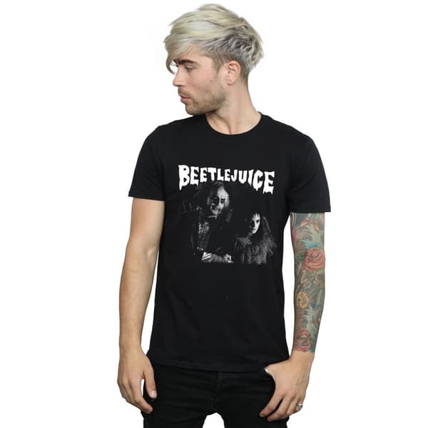 Beetlejuice Mens Monochrome Pair T-Shirt
