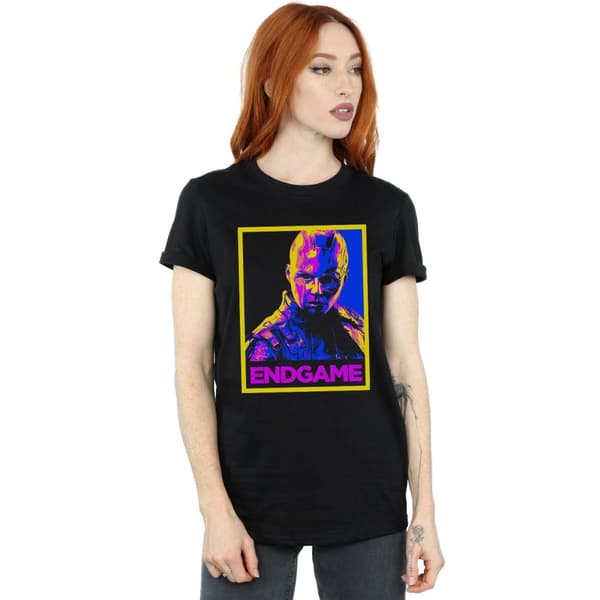 Marvel Womens/Ladies Avengers Endgame Nebula Poster Cotton Boyfriend T-Shirt