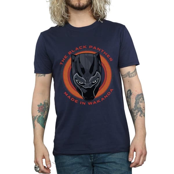 Marvel Mens Black Panther Made in Wakanda Red T-Shirt