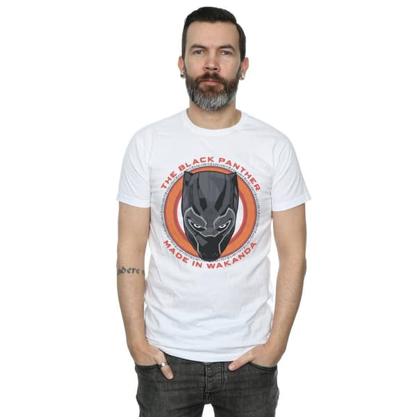 Marvel Mens Black Panther Made in Wakanda Red T-Shirt