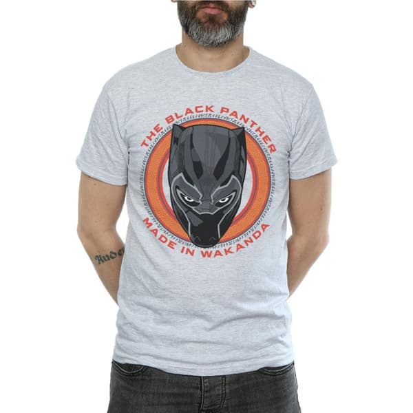 Marvel Mens Black Panther Made in Wakanda Red T-Shirt