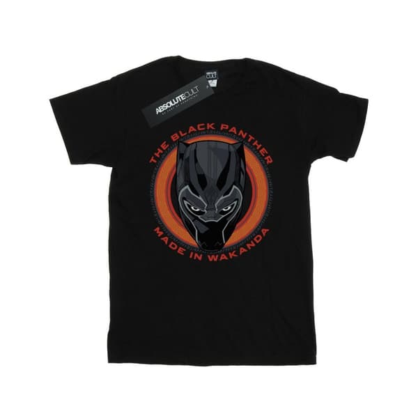 Marvel Mens Black Panther Made in Wakanda - röd t-shirt