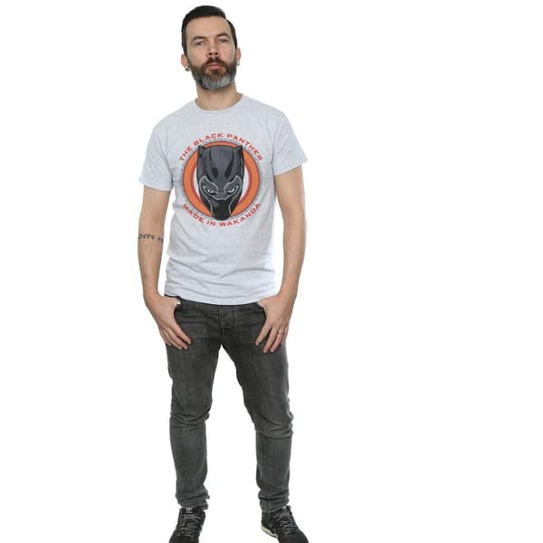 Marvel Mens Black Panther Made in Wakanda Red T-Shirt