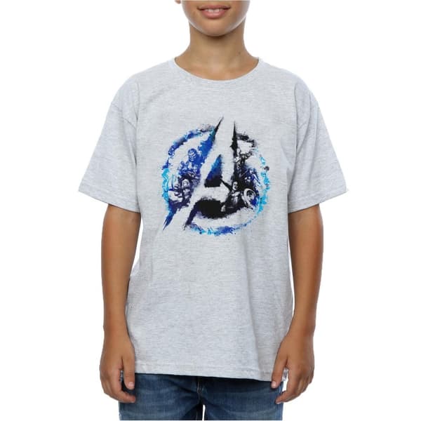 Marvel Boys Avengers Flared Logo T-Shirt