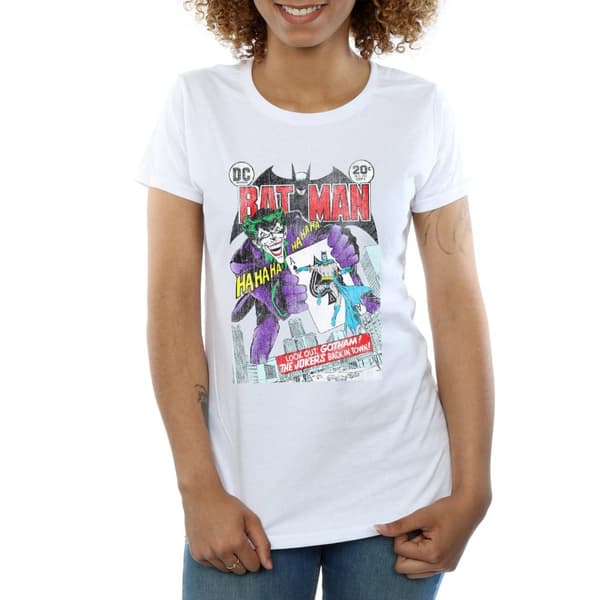 DC Comics Dam/kvinnor - Batman - Joker - Spelkortsöverdrag - T-shirt i bomull