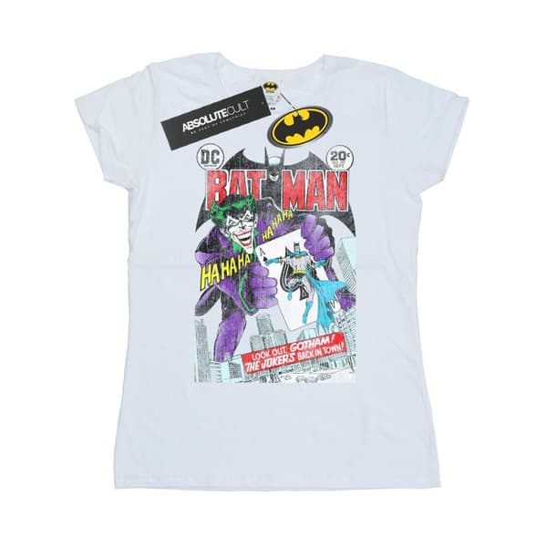 DC Comics Dam/kvinnor - Batman - Joker - Spelkortsöverdrag - T-shirt i bomull