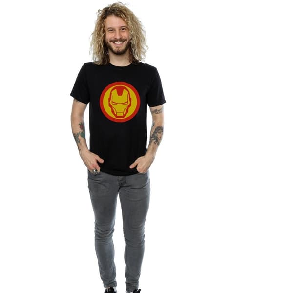 Marvel Mens Avengers Iron Man Simple Symbol T-Shirt