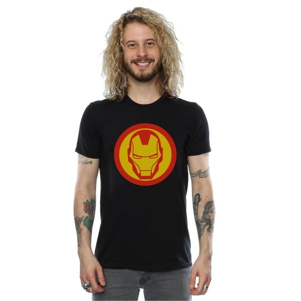 Marvel Mens Avengers Iron Man Simple Symbol T-Shirt