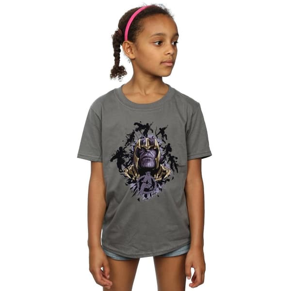 Marvel T-shirt i bomull för flickor Avengers Endgame Warlord Thanos