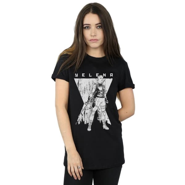 Marvel Womens/Ladies Black Widow Movie Yelena Romanoff Mono Cotton Boyfriend T-Shirt