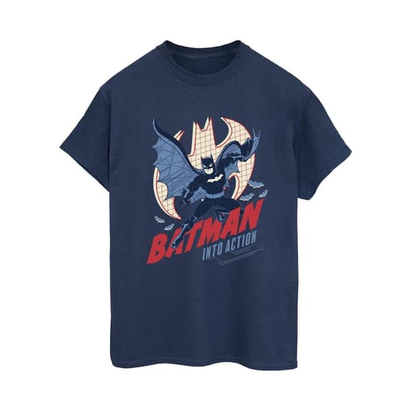 DC Comics Dam/dam Batman Into Action - pojkvänströja i bomull