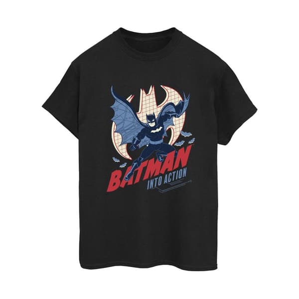 DC Comics Dam/dam Batman Into Action - pojkvänströja i bomull