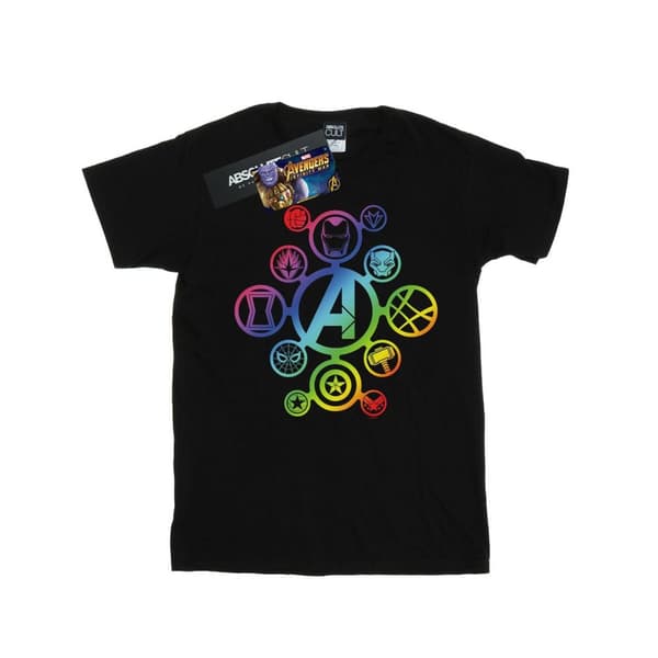 Marvel Womens/Ladies Avengers Infinity War Rainbow Icons Cotton Boyfriend T-Shirt