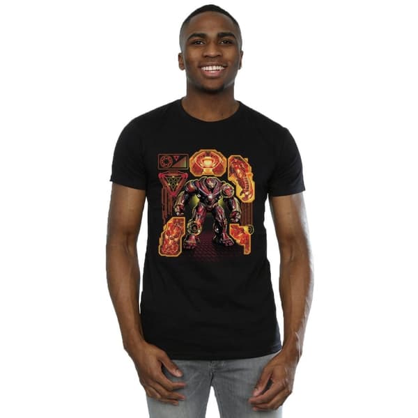 Marvel Mens Avengers Infinity War Hulkbuster Blueprint T-Shirt