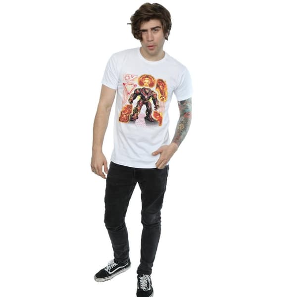 Marvel Mens Avengers Infinity War Hulkbuster Blueprint T-Shirt
