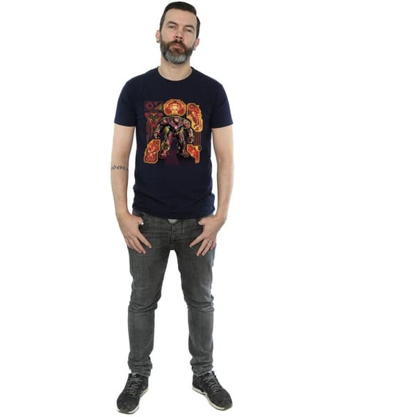 Marvel Mens Avengers Infinity War Hulkbuster Blueprint T-Shirt