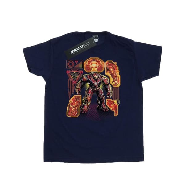 Marvel Mens Avengers Infinity War Hulkbuster Blueprint T-Shirt