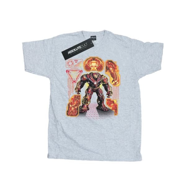 Marvel Mens Avengers Infinity War Hulkbuster Blueprint T-Shirt