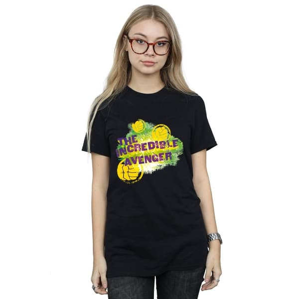 Marvel Womens/Ladies Hulk Incredible Avenger Cotton Boyfriend T-Shirt