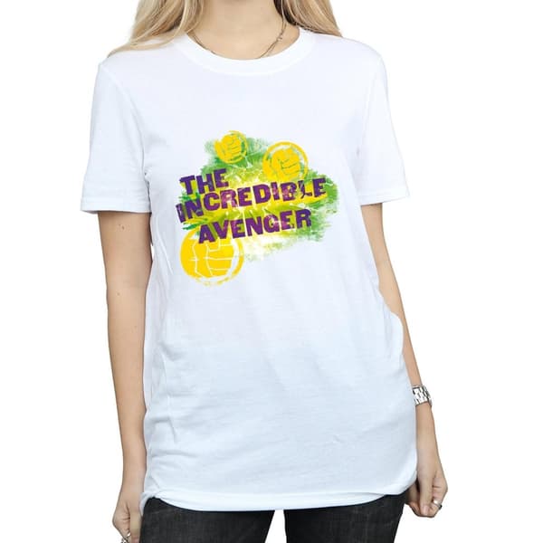 Marvel Womens/Ladies Hulk Incredible Avenger Cotton Boyfriend T-Shirt