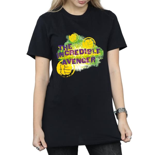 Marvel Womens/Ladies Hulk Incredible Avenger Cotton Boyfriend T-Shirt