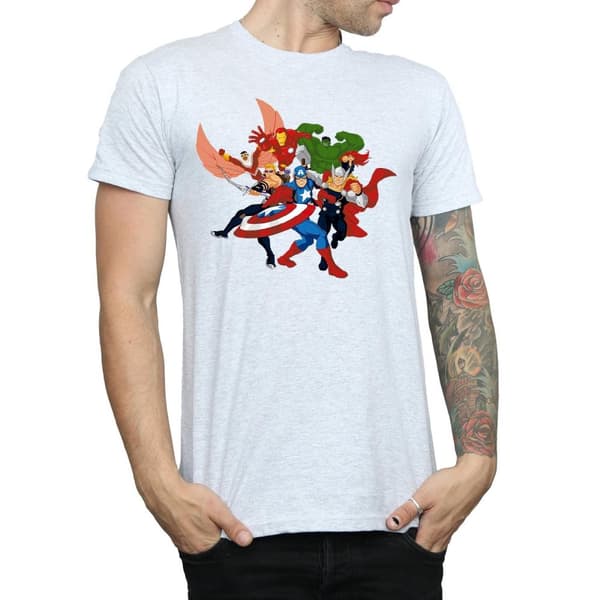 Marvel Mens Avengers Assemble Comic Team T-Shirt