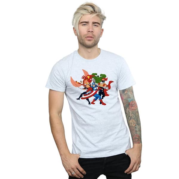 Marvel Mens Avengers Assemble Comic Team T-Shirt