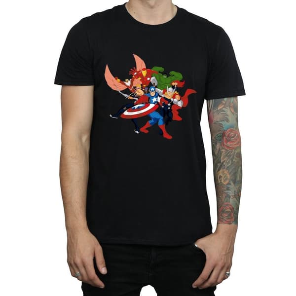 Marvel Mens Avengers Assemble Comic Team T-shirt