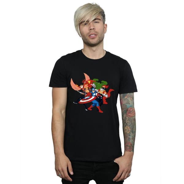 Marvel Mens Avengers Assemble Comic Team T-shirt