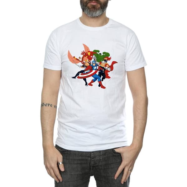 Marvel Mens Avengers Assemble Comic Team T-Shirt