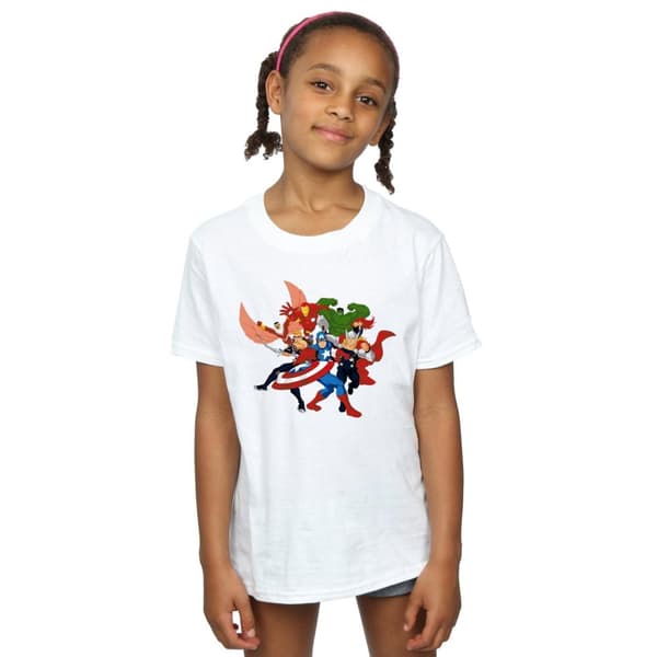 Marvel Girls Avengers Assemble Comic Team Cotton T-Shirt