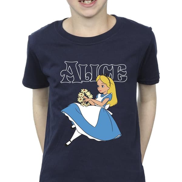 Disney Boys Alice In Wonderland Flowers T-Shirt