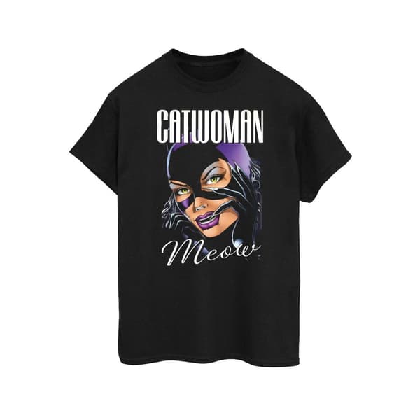 DC Comics Womens/Ladies Batman Catwoman Feline Fatale Cotton Boyfriend T-Shirt