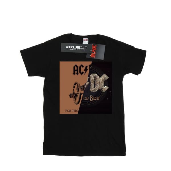 AC/DC Womens/Ladies Rock or Bust / For Those About Splice Cotton Boyfriend T-Shirt Black S