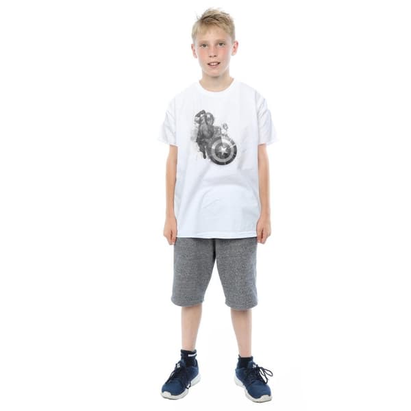 Marvel Boys Avengers Captain America Monotone T-Shirt