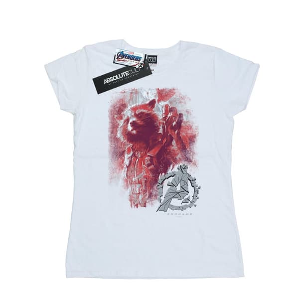 Marvel Womens/Ladies Avengers Endgame Rocket Brushed Cotton T-Shirt