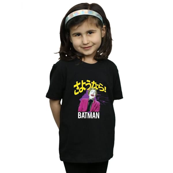 DC Comics T-shirt i bomull för flickor - Batman TV Series Joker Splat
