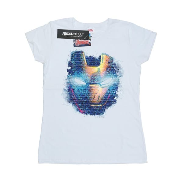 Marvel Dam/Tjej - Iron Man - T-shirt i bomull med tryck på huvudet