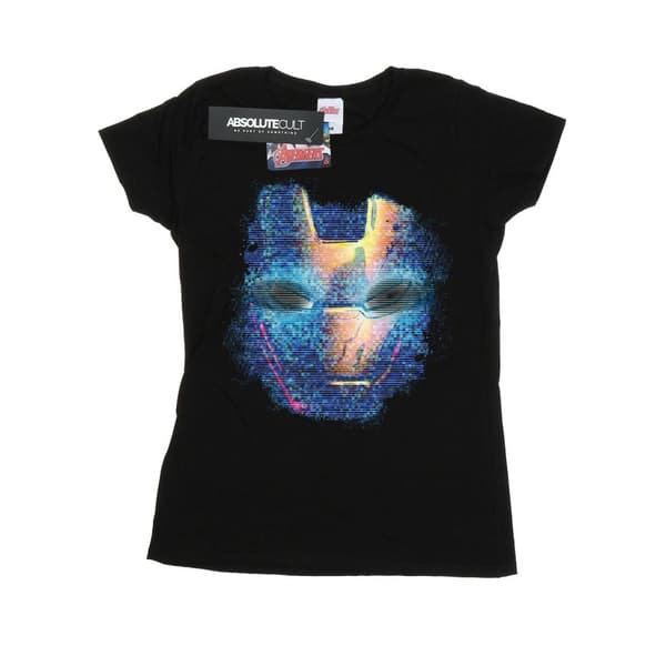 Marvel Dam/Tjej - Iron Man - T-shirt i bomull med tryck på huvudet